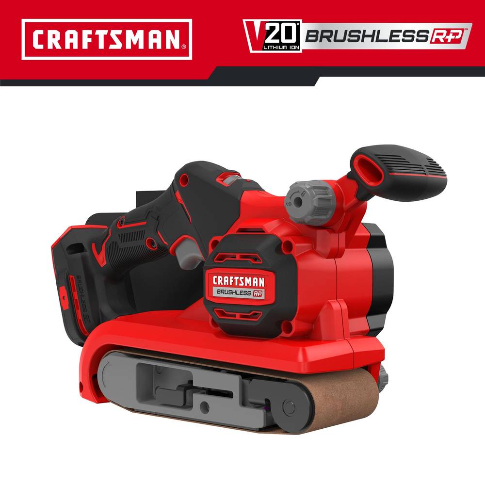 CRAFTSMAN V20 RP 20-Volt Brushless Cordless Variable Belt Sander with Dust Management (Bare Tool) | CMCW223B