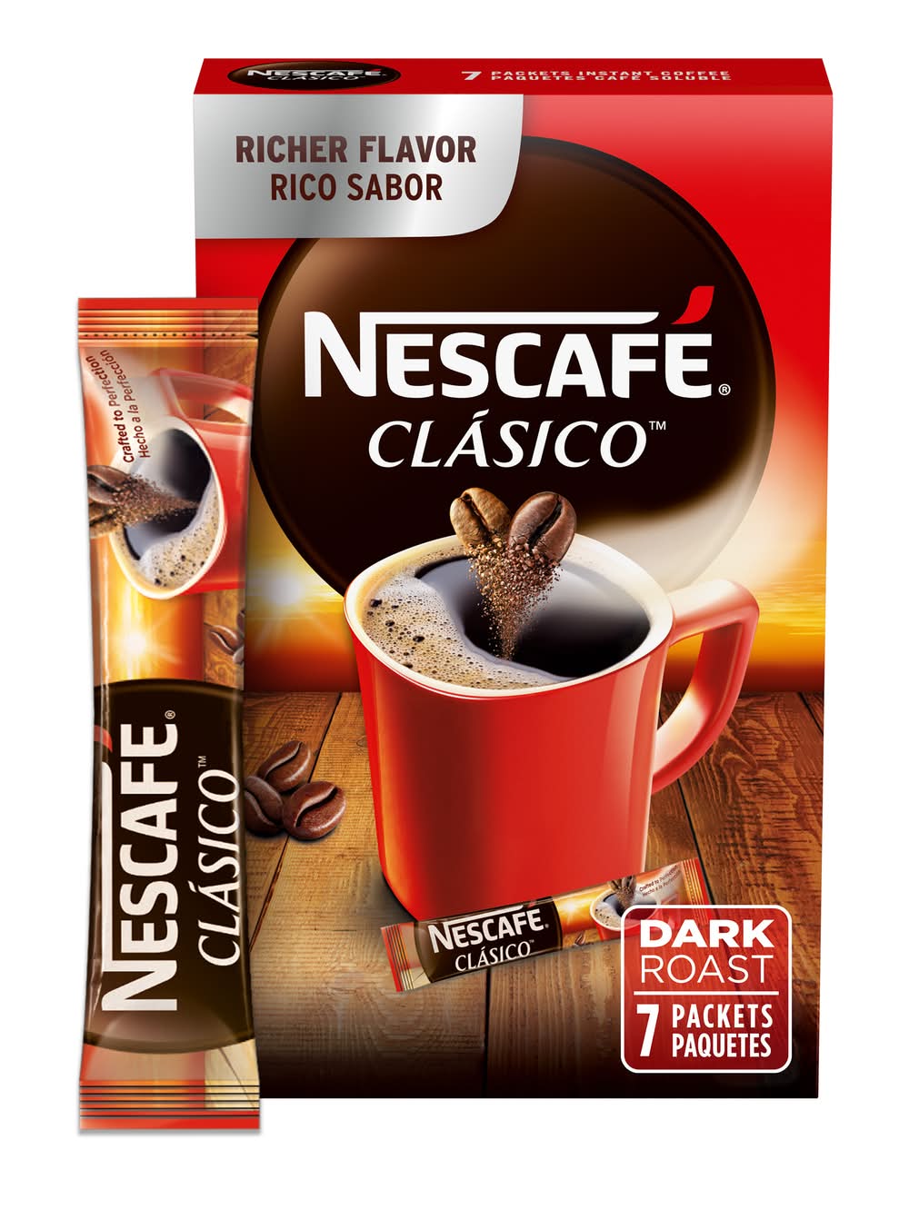 Nescafé Clasico Dark Roast Instant Coffee (0.49 oz)