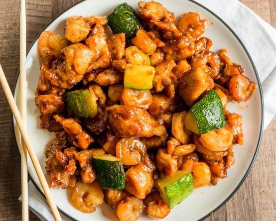 Order Stir Fried Chicken And Shrimp Entree / 双丁 food online from Lin store, Mesa on bringmethat.com