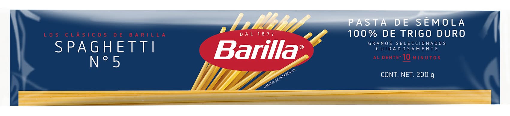 Barilla · Pasta tipo espagueti de sémola no. 5 (200 g)