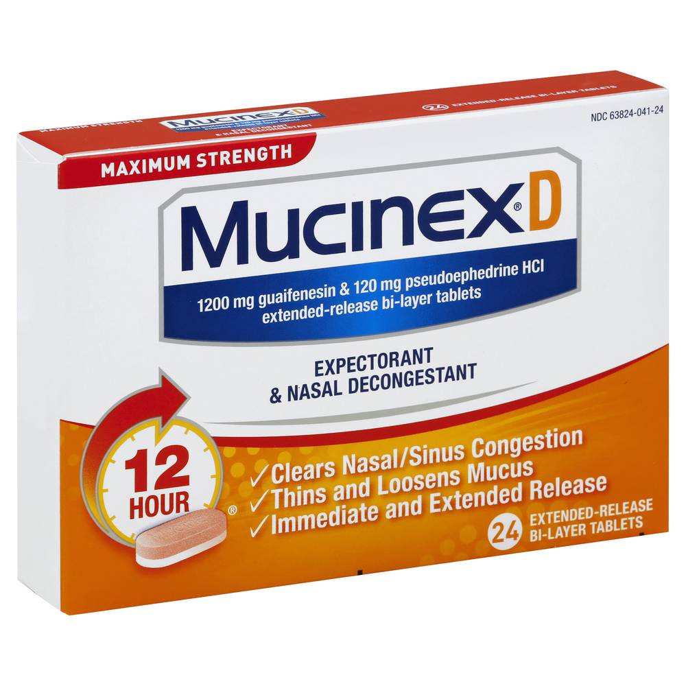 Mucinex Maximum Strength Expectorant & Nasal Decongestant Tablets