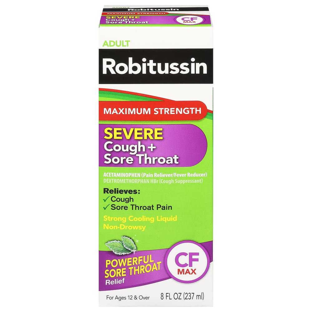 Robitussin Severe Cough + Sore Throat Relief (8.4 oz)