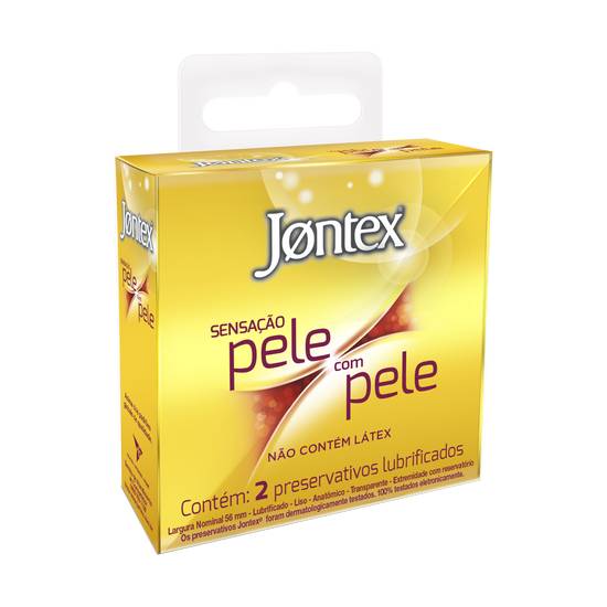 Jontex preservativo sensação pele com pele (2 preservativos)