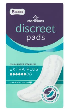 Morrisons Extra Plus, Discreet Pads (8 pack)