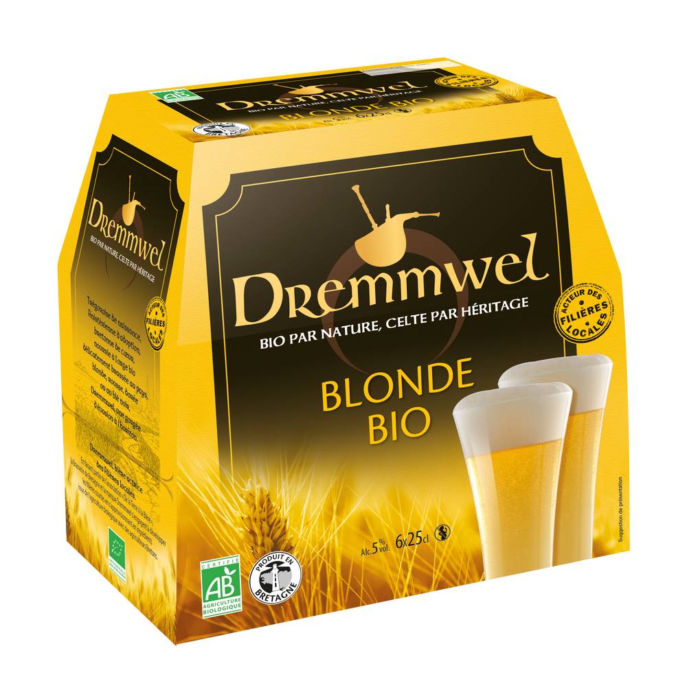 Dremmwel - Bière blonde bio (6 x 250ml)