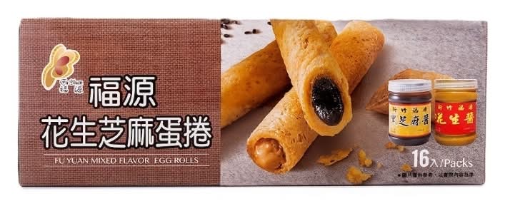 【限量】福源花生芝麻蛋捲320g(無附提袋) <320g克 x 1 x 1Bag包>