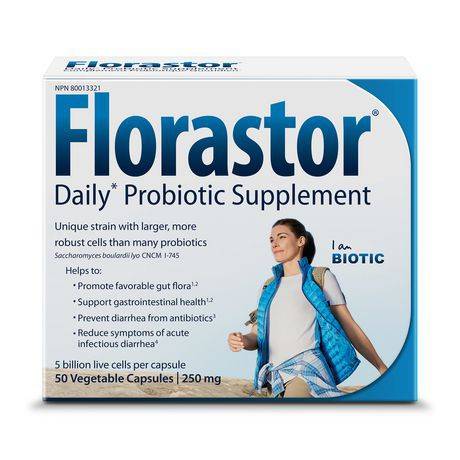Florastor Daily Probiotic Supplement Caps 250 mg (50 units)