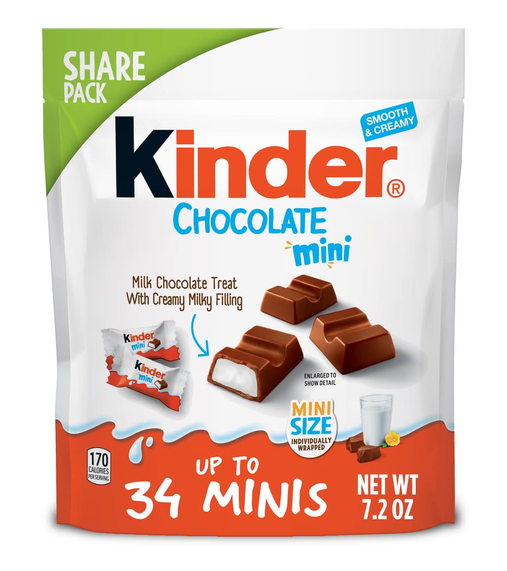 Kinder Smooth & Creamy Mini Milk Chocolate Treat (7.2 oz, 34 ct)