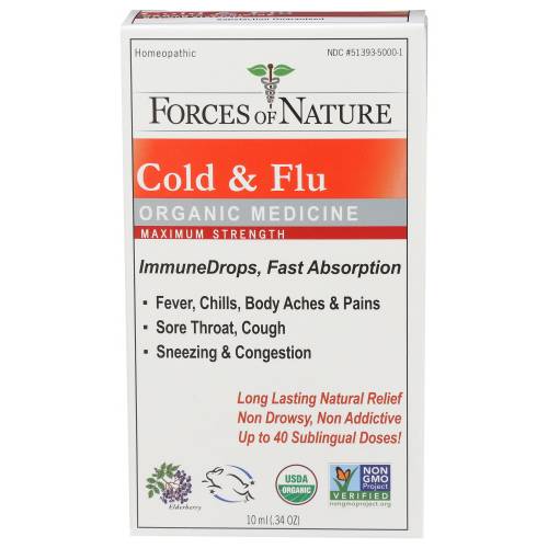 Forces Of Nature Organic Cold & Flu Maximum Strength ImmuneDrops