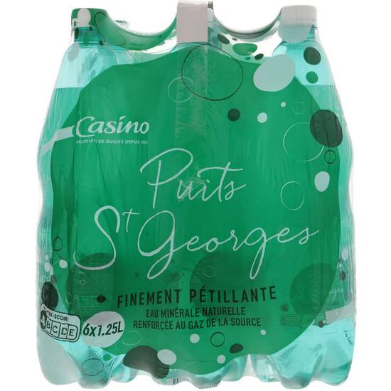 Casino puits st-georges eau minérale naturelle gazeuse 125 cl