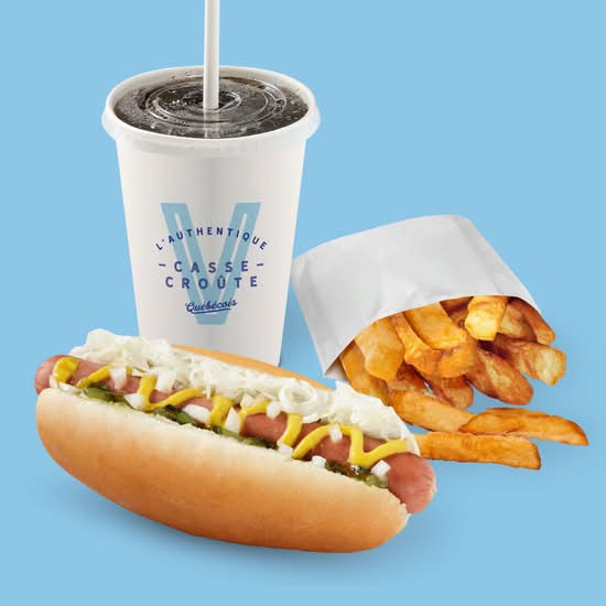 Trio écono - hot-dog vapeur / Value combo - Steamed hot dog / Trio écono - hot-dog vapeur