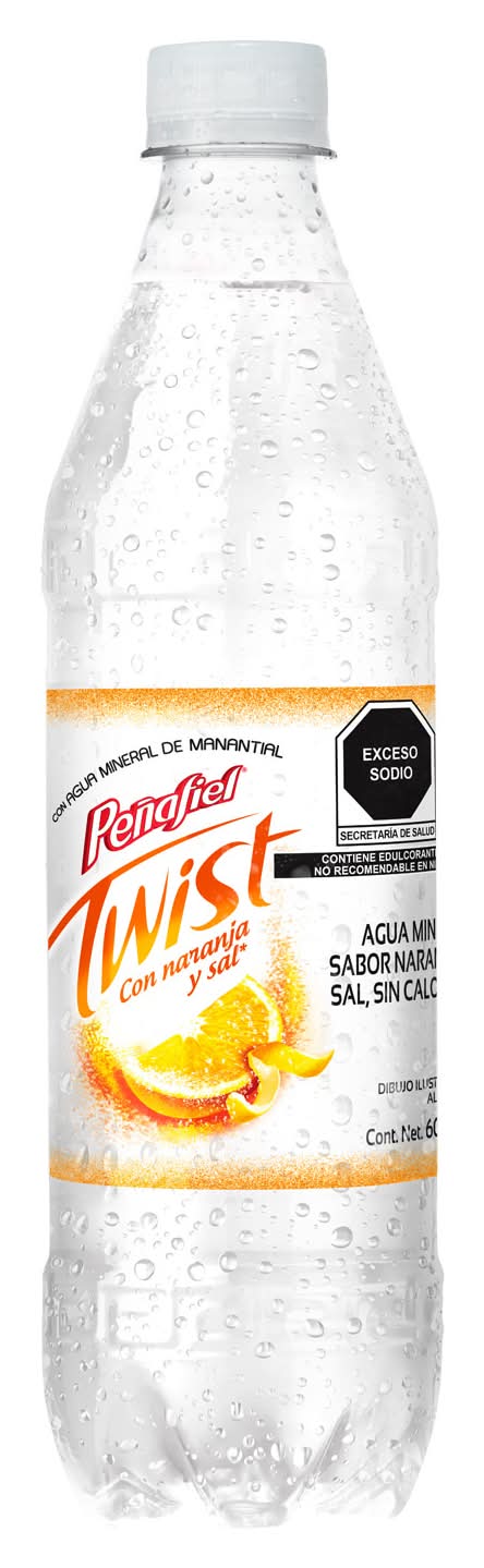 Peñafiel · Agua mineral twist con sal, naranja (600 ml)