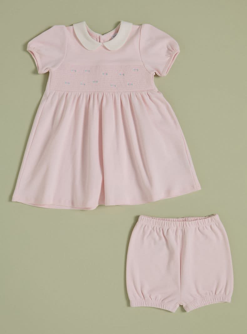 Opaline Vestido Bordado con Cuello y Calzón diseño 1 18m