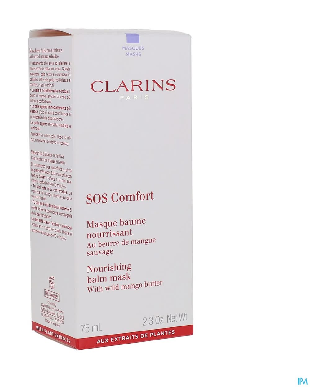 Clarins - Sos comfort masque baume nourrissant pour visage (75ml)