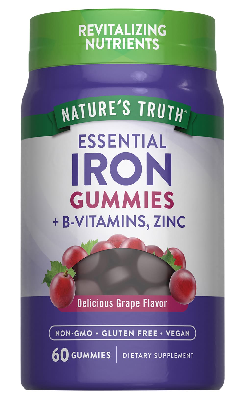 Nature's Truth Natural Grape Flavor Essential Iron Gummies (8 oz)