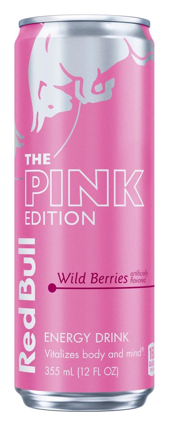 Red Bull Pink Edition Wild Berries Caffeine Beverage 12 Oz 1 Pk