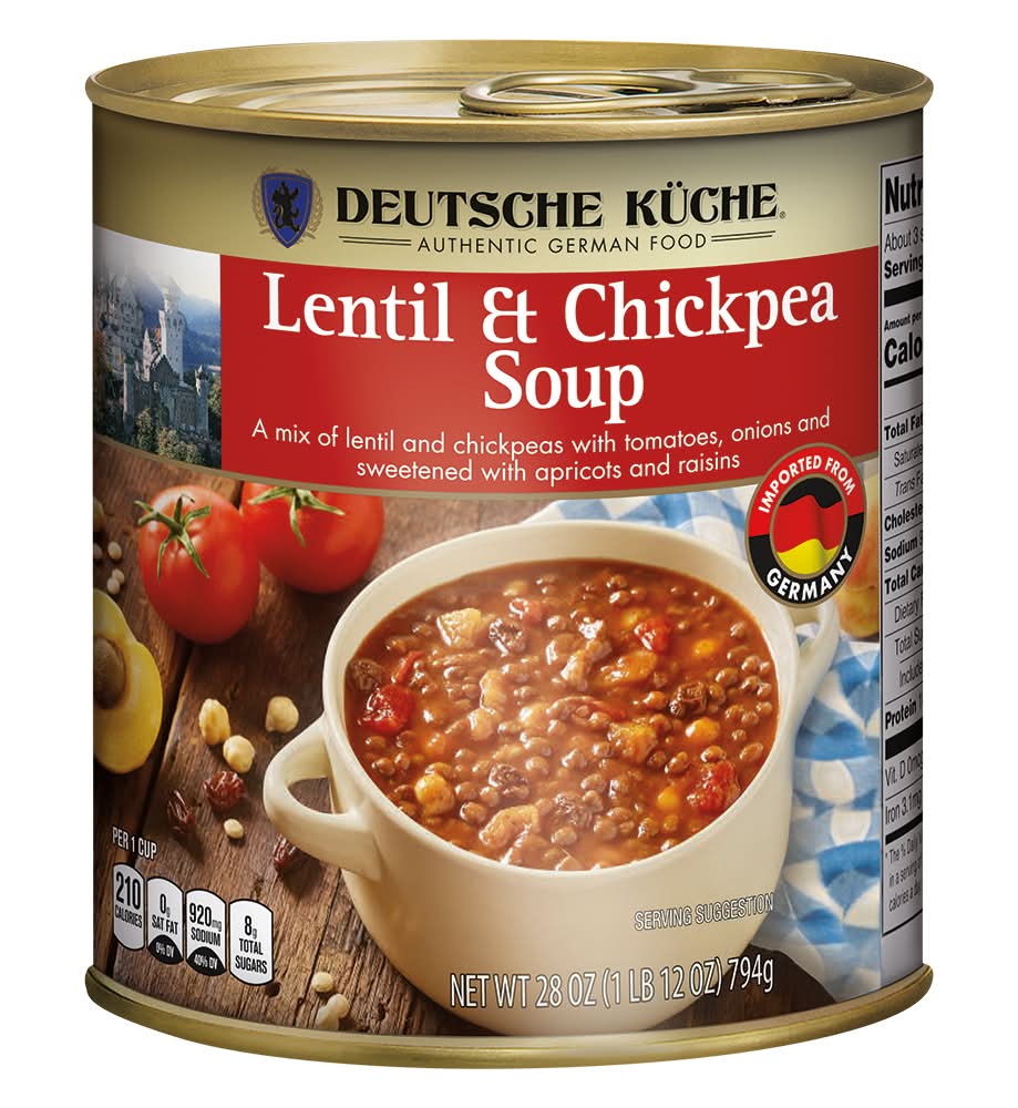 Deutsche Kuche Soup, Lentil-Chickpea (28 oz)