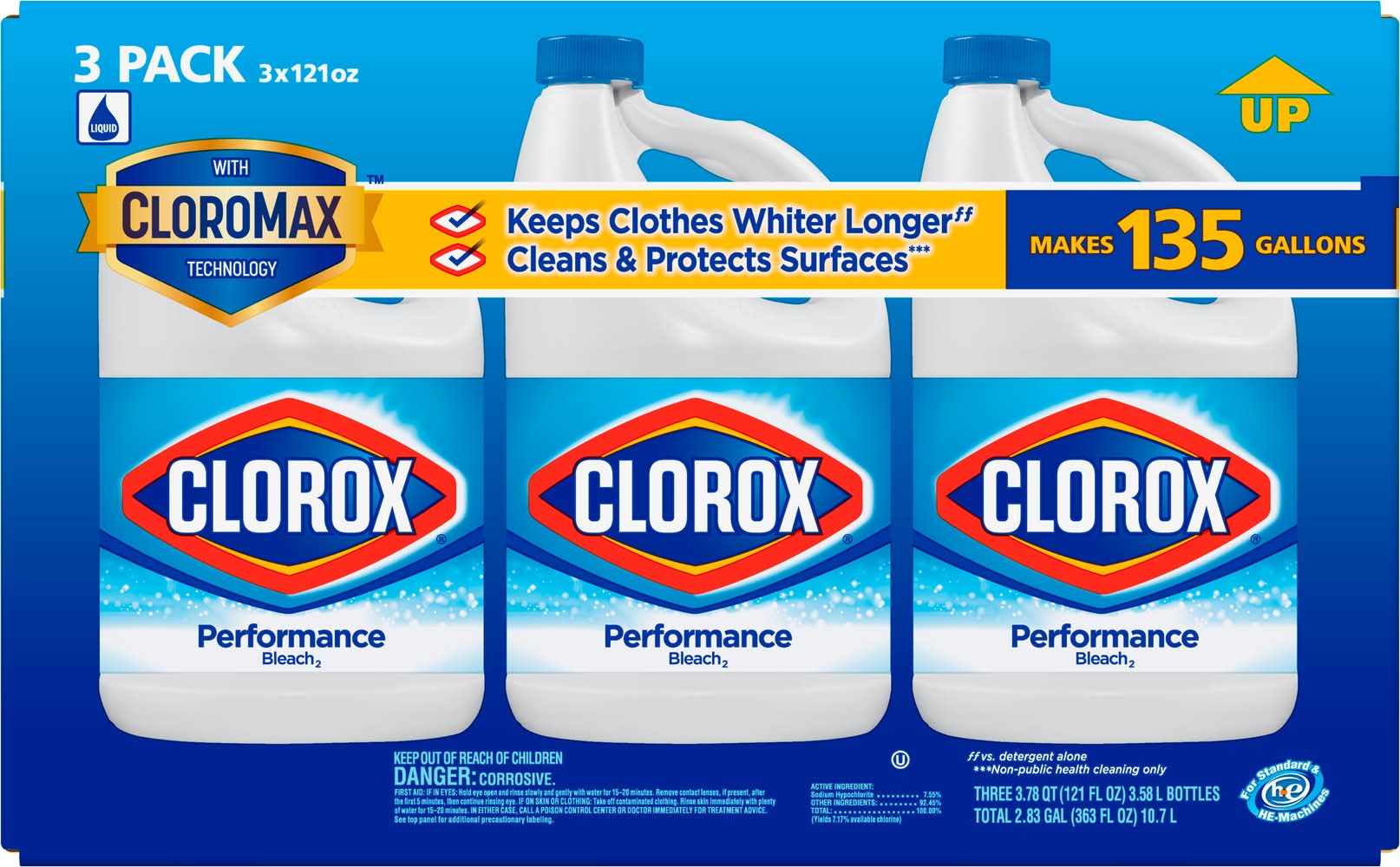 Clorox Performance Bleach (3 x 121 fl oz)