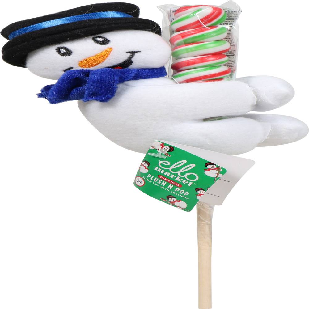 Ello Market Christmas Plush N Pop With Twisty Lollipop - 1.76 Oz