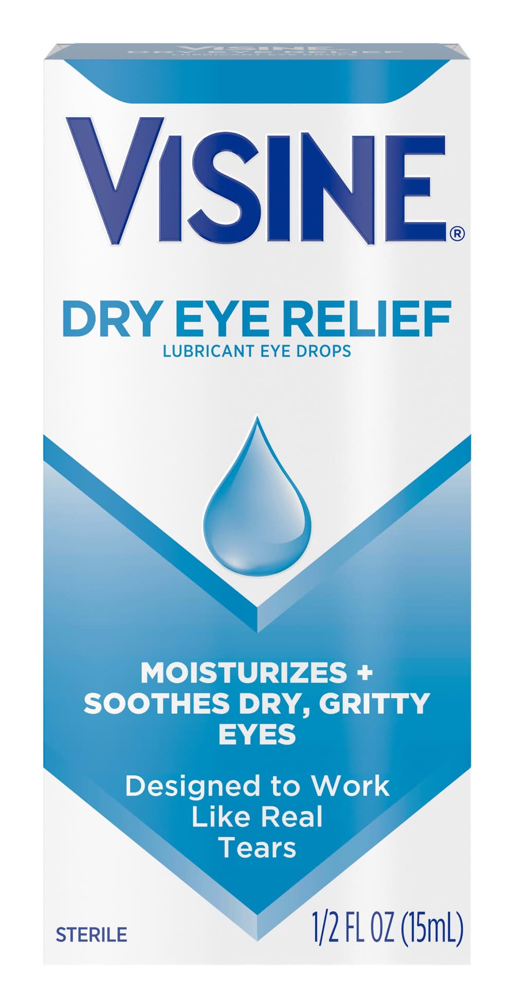 Visine Dry Eye Relief Lubricant Eye Drops (0.5 fl oz)