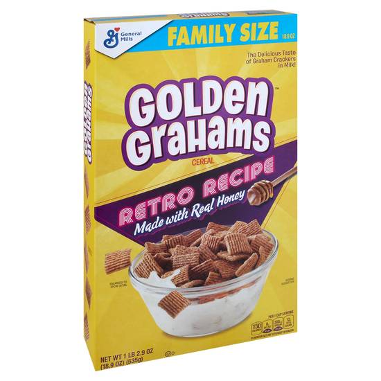 Golden Grahams Family Size Retro Recipe Cereal With Honey (18.9 oz)