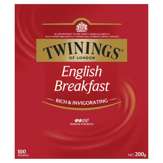 Twinings English Breakfast Tea Bags 100 pack 200g