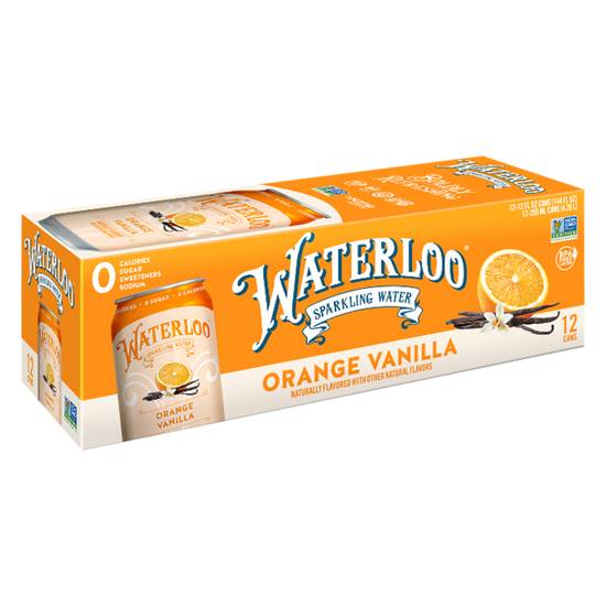 Waterloo Orange Vanilla  Sparkling Water 12pk