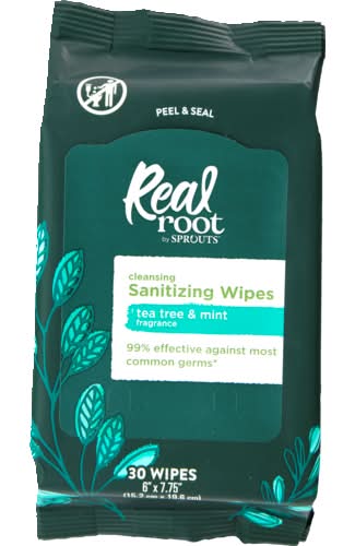 Real Root Tea Tree & Mint Sanitizing Wipes