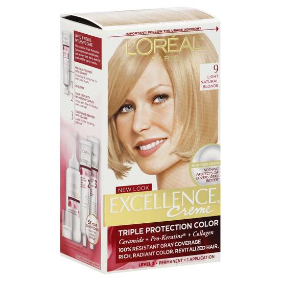 L'oréal Paris Excellence Triple Protection 9 Light Natural Blonde Hair Color