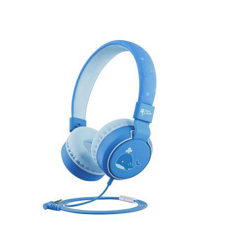 Planet Buddies Kids Wired Headphones 50% Recycled Plastic (Color: Blue)