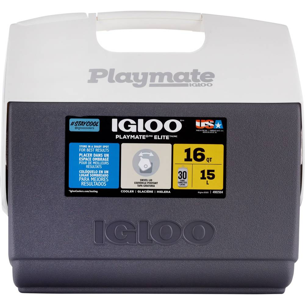 Igloo Playmate Elite Cooler, Grey-White