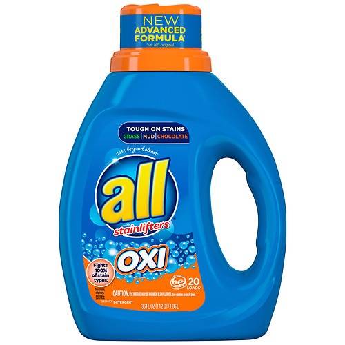all Liquid Laundry Detergent with OXI Stain Removers and Whiteners Oxi - 36.0 fl oz