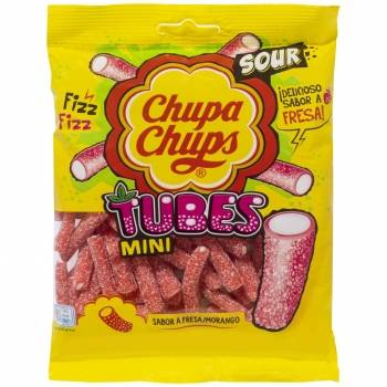 Caramelos de goma mini tubos sabor fresa pica pica Chupa Chups 150 g.