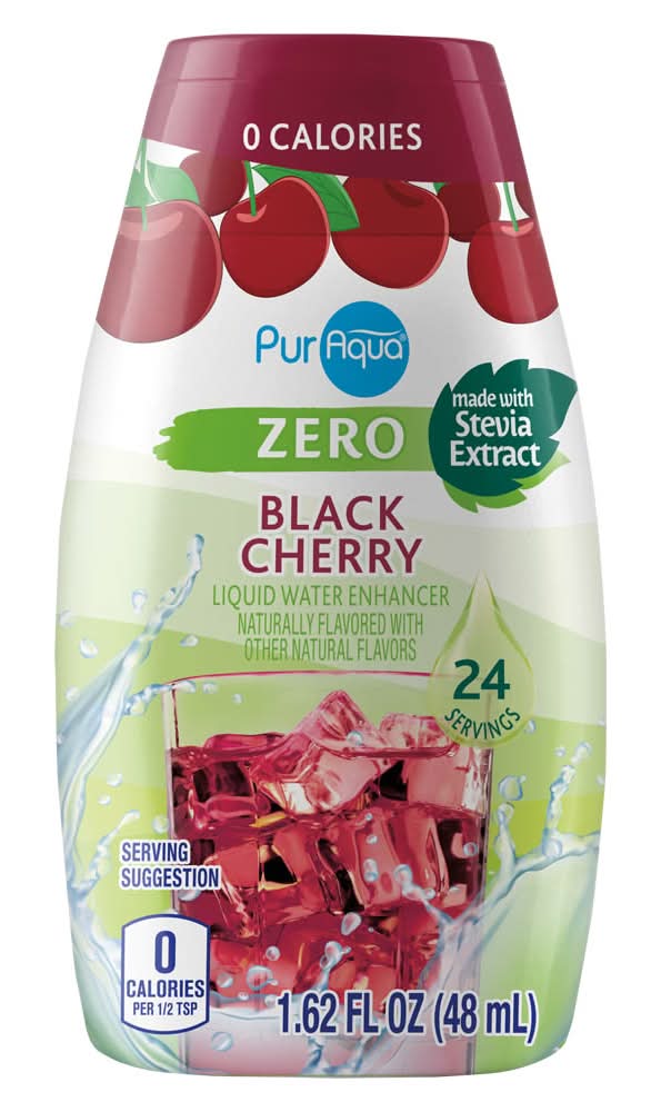 PurAqua Zero Liquid Water Enhancer, Black Cherry (1.62 fl oz)