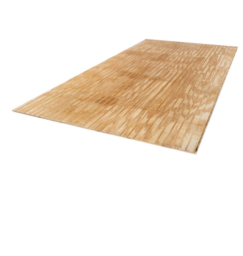 Plytanium Ply-Bead Natural/Rough Sawn 0.3437-in x 48-in x 96-in SYP Plywood Panel Siding | NA