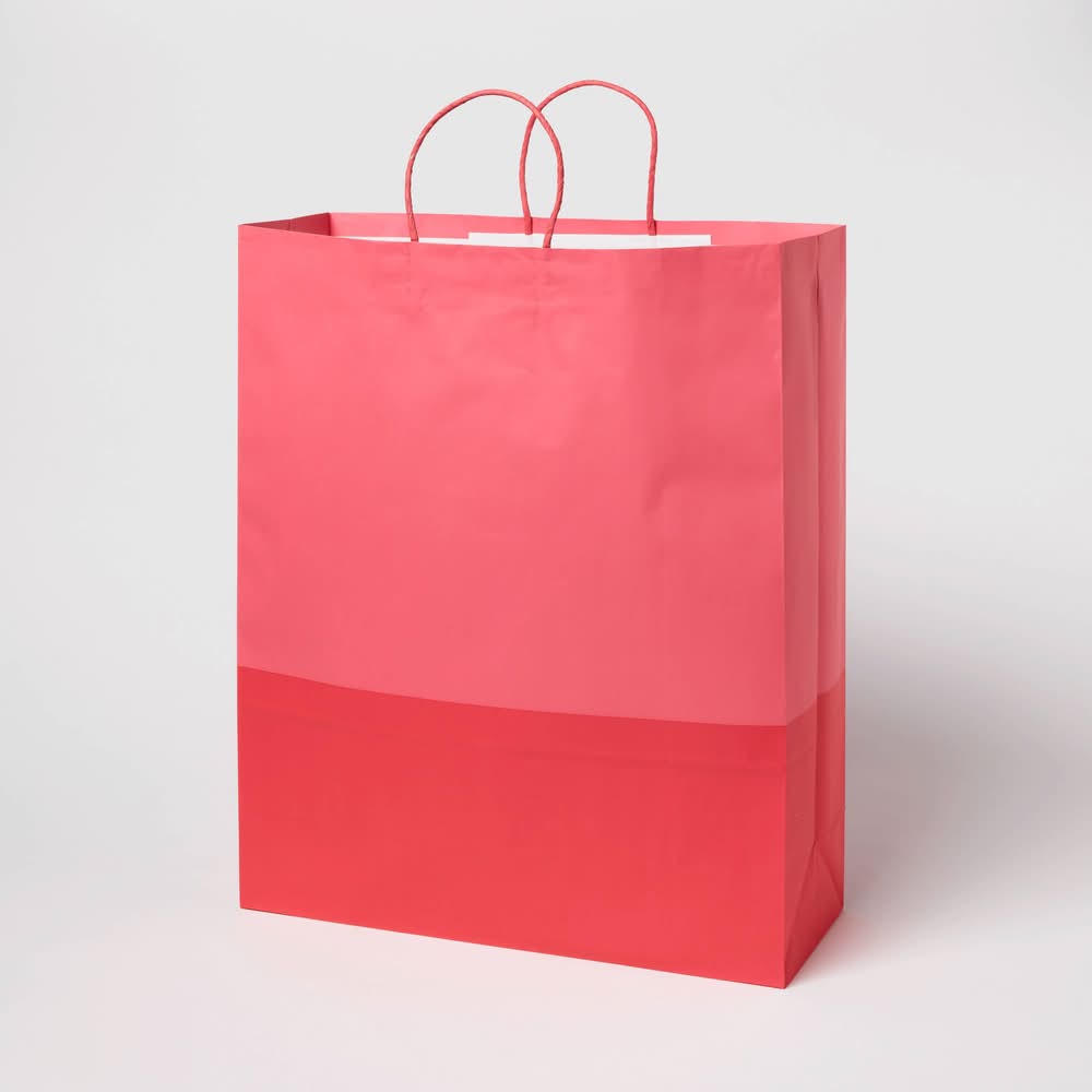 Spritz Two Color Block Gift Bag, Pink
