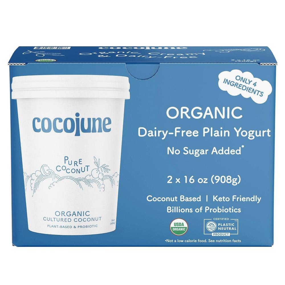 Cocojune Organic Plant-Based Yogurt, 16 oz, 2-count