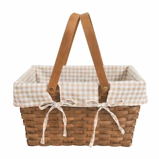 Ashland Lined Picnic Basket, Brown