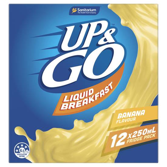Sanitarium Up&Go Liquid Breakfast Banana Fridge pack 12x250ml 3L