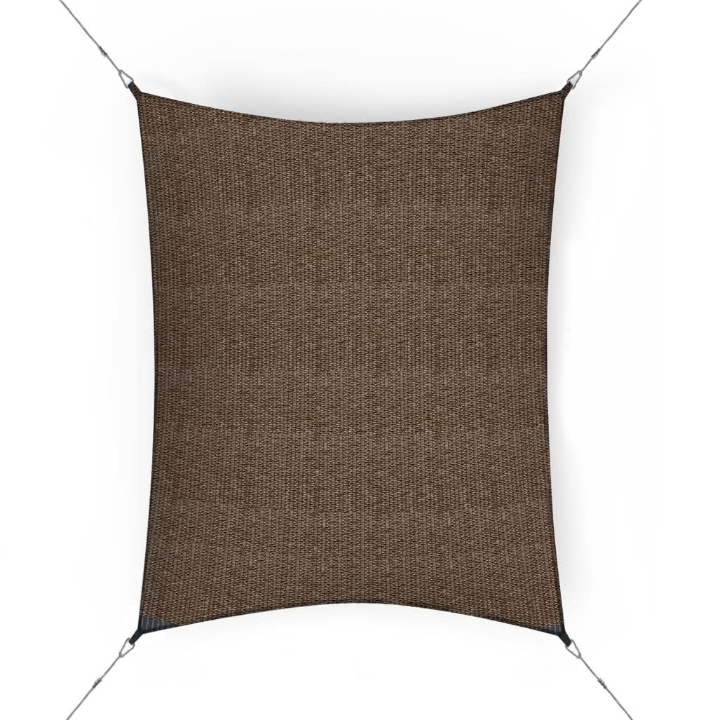 Coolaroo HeatShield Ready to Hang 8-ft x 11-ft Coffee Shade sail with Fasteners