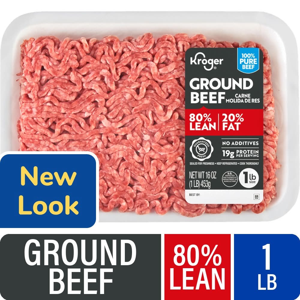 Kroger® 80/20 Ground Beef Tray 1 LB