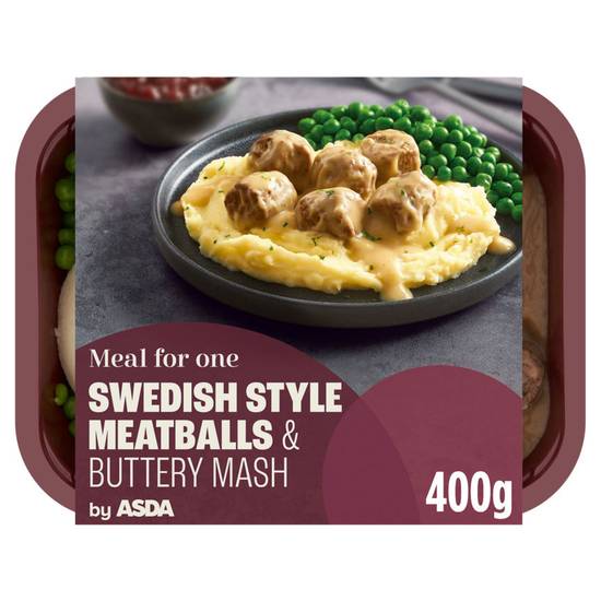 Asda Swedish Style Meatballs & Buttery Mash Meal for One 400g