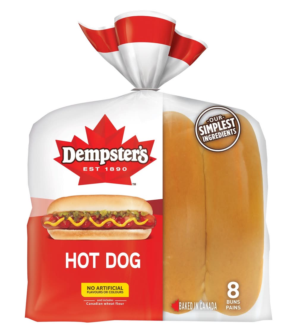 Dempster's pain hot dog (8un) - original hot dog buns (8 units)