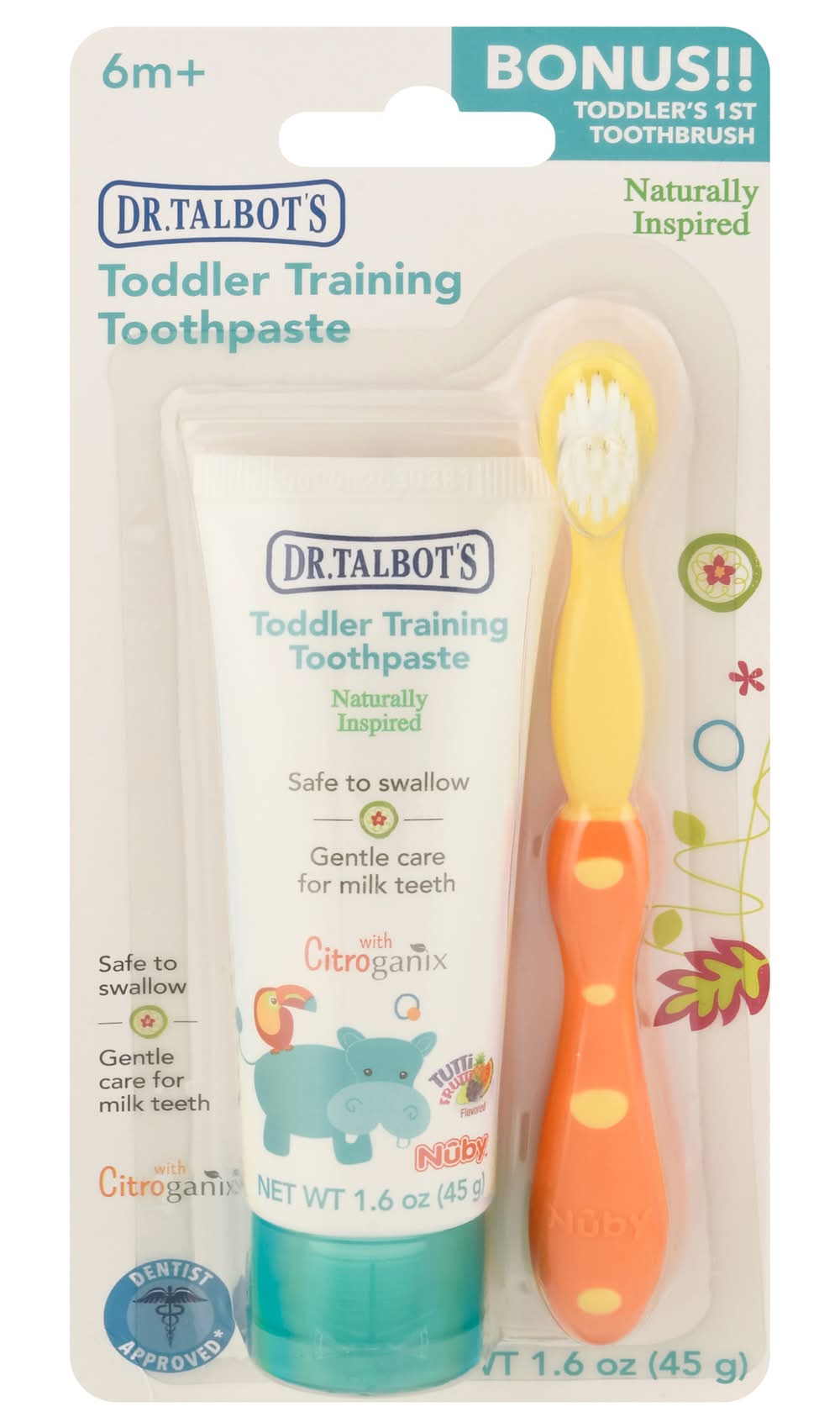 Dr. Talbot's 6 Months+ Toddler Training Toothpaste With Citroganix (1.6 oz)