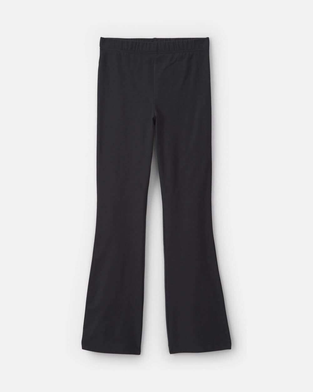 Girls Pull-On Stretch Flare Leggings - Black - 8
