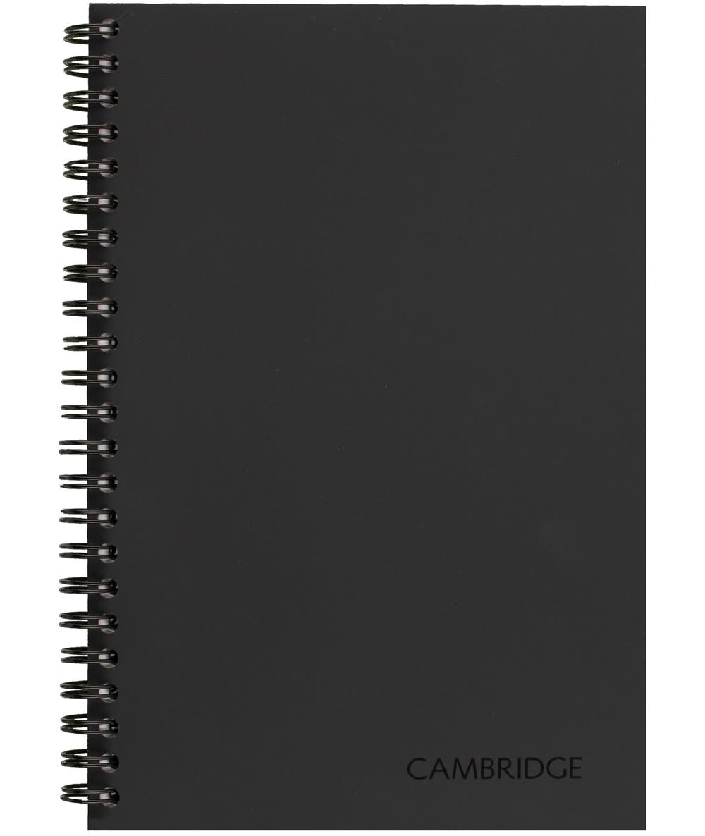 Notebook Spiral Cambridge 1 Subject Quick Notes Black 5 x 8