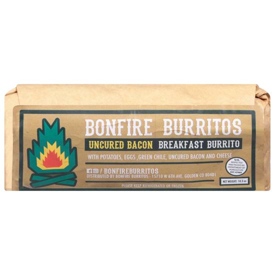 Bonfire Burritos Uncured Bacon Breakfast Burrito