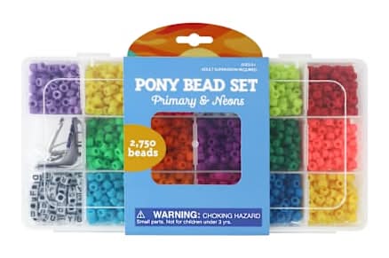 Pony Primary & Neons Bead Set