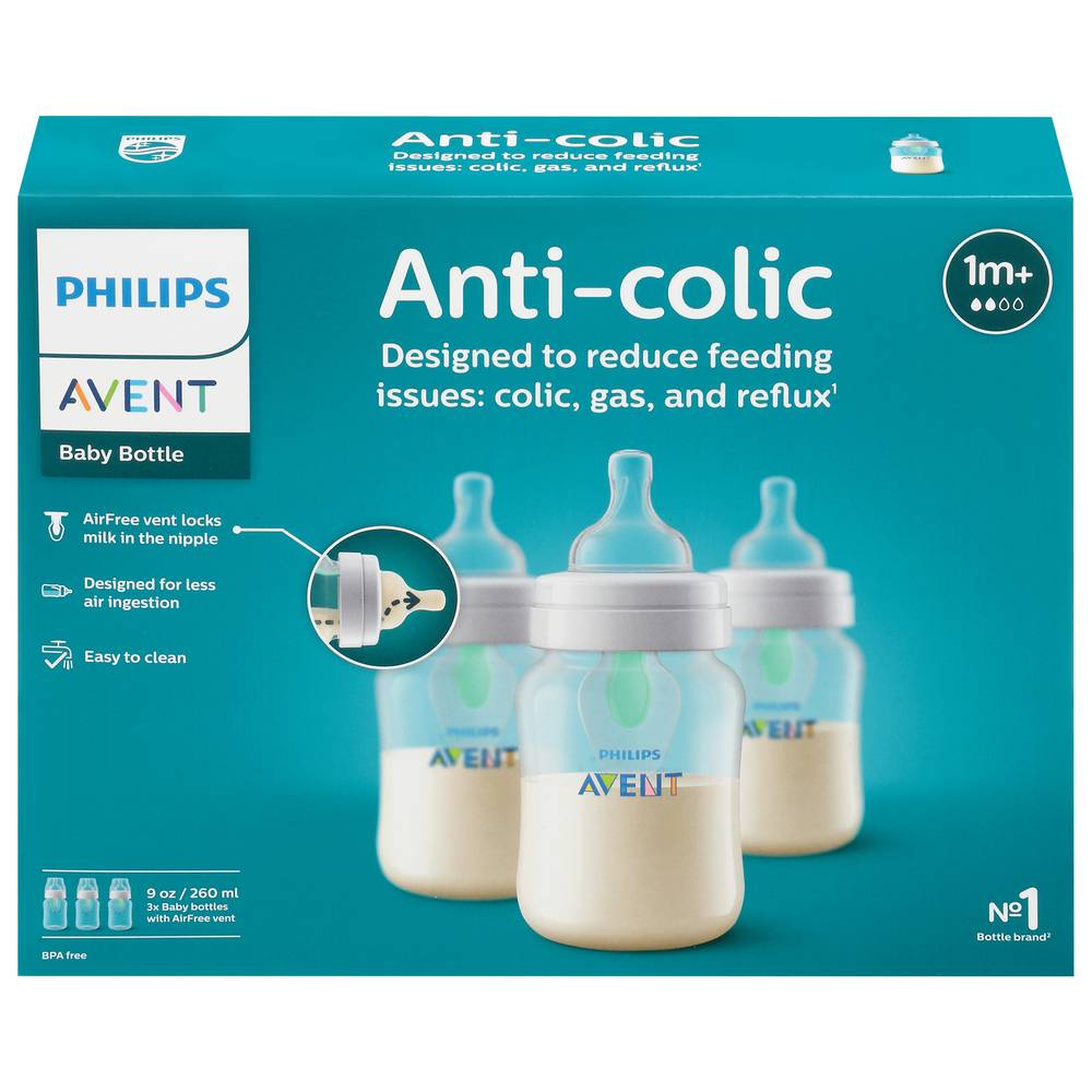 Philips Avent Anti-Colic 1m+ Baby Bottle (3 ct)