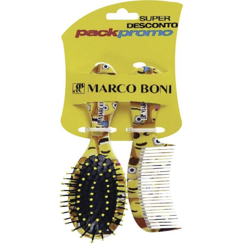 Marco boni kit escova e pente little fun (2 unidades)